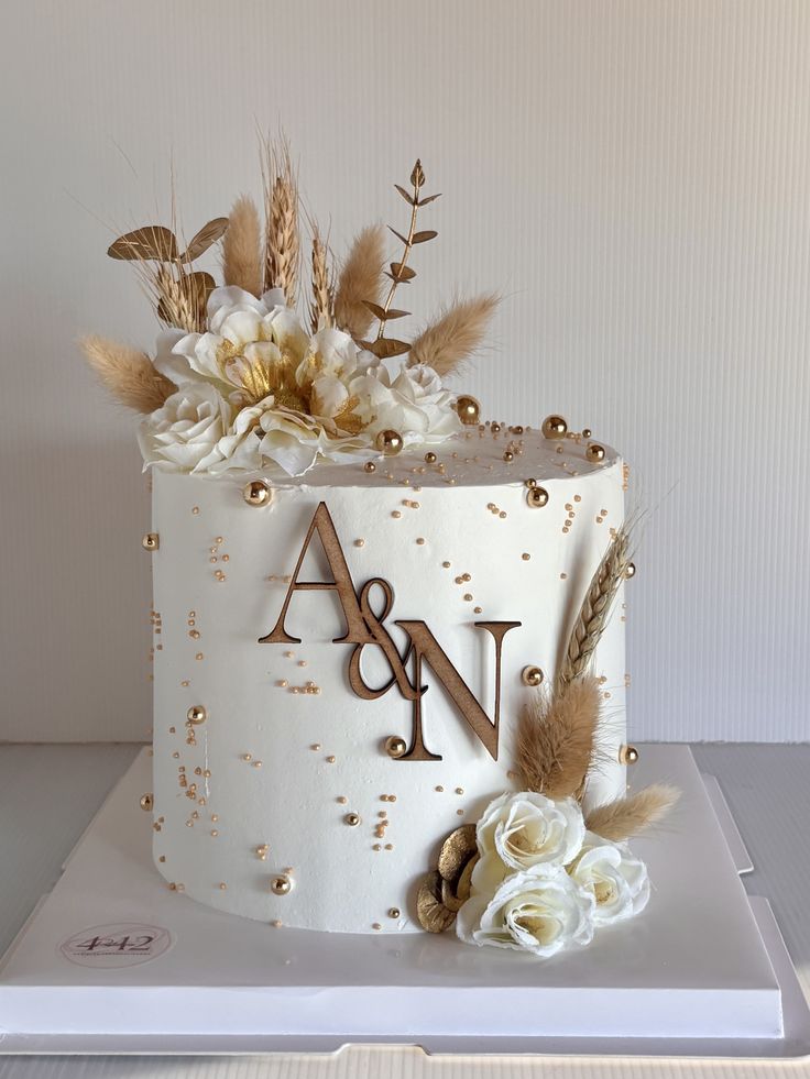 Floral Tiered Wedding Cake