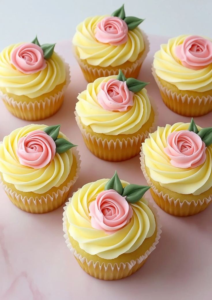 Lemon & Rose Cupcake